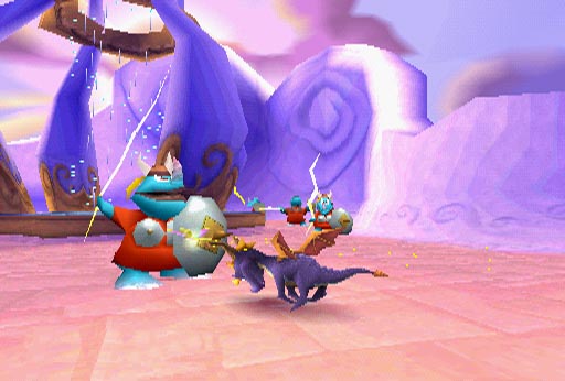 Spyro charges a very fat valkyrie